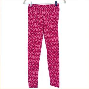 Lularoe Leggings Geometric Heart Honeycomb Red Pink One Size
